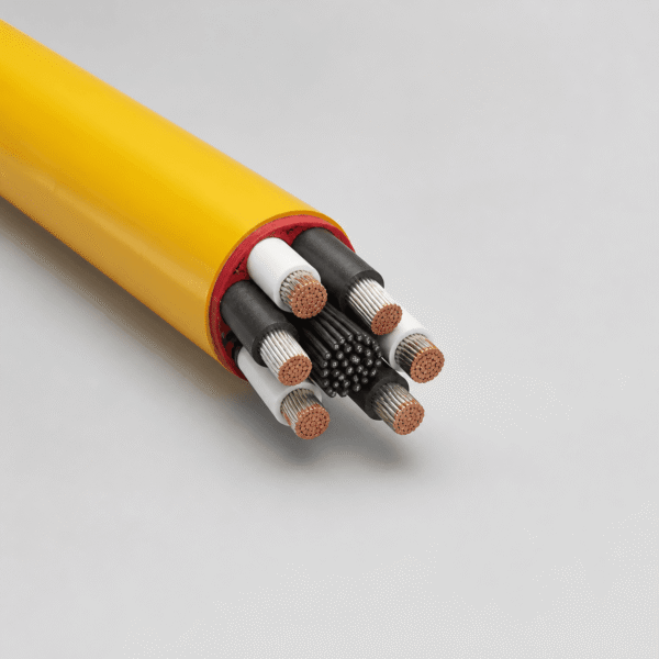 GP 28V DC SF Symmetrical-Flex Aircraft Ground Power Cable GP 28V DC SF symmetrical-flex 28 V DC aircraft ground power cable with yellow special-polymer outer sheath