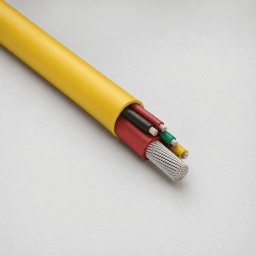 GP 400 SC QF Special Polymer 400 Hz Aircraft Ground Power Cable GP 400 SC and QF special polymer 400 Hz aircraft ground power cable with flexible yellow outer sheath