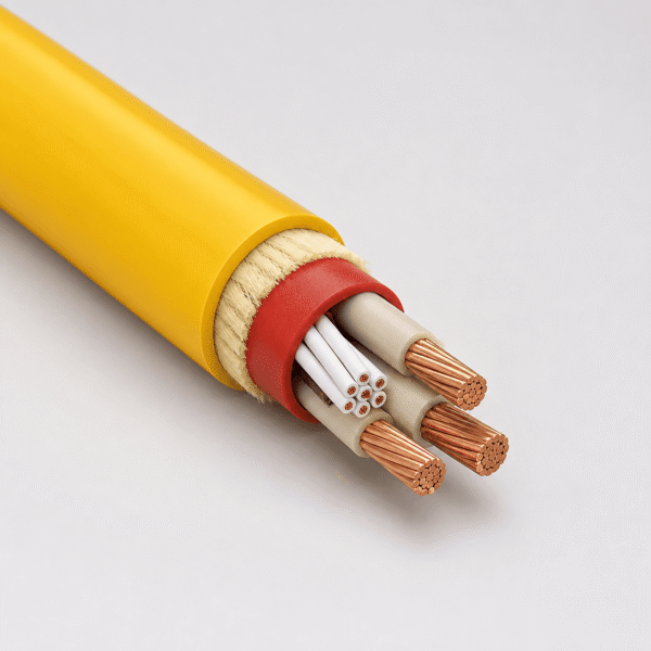 GP 400 SF DR PUR 400 Hz Aircraft Ground Power Cable GP 400 SF DR PUR 400 Hz aircraft ground power cable with a yellow jacket and symmetrical-flex construction