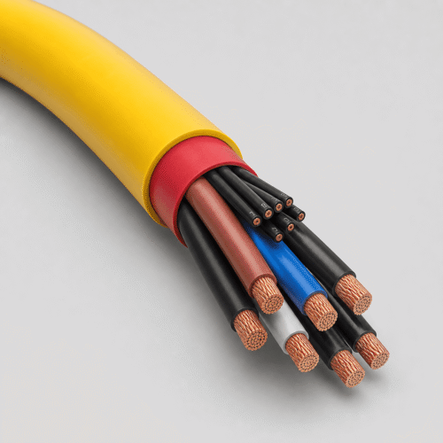 GP 400 SF Special Polymer 400 Hz Aircraft Ground Power Cable GP 400 SF special-polymer 400 Hz aircraft ground power cable with symmetrical-flex multi-core construction