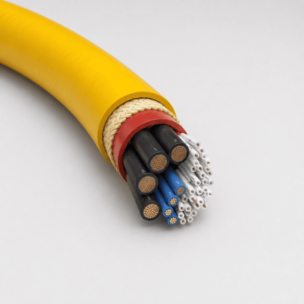 GP 400 TF DR Triple-Flex 400 Hz Aircraft Ground Power Cable GP 400 TF DR triple-flex PUR 400 Hz aircraft ground power cable with aramid support braid