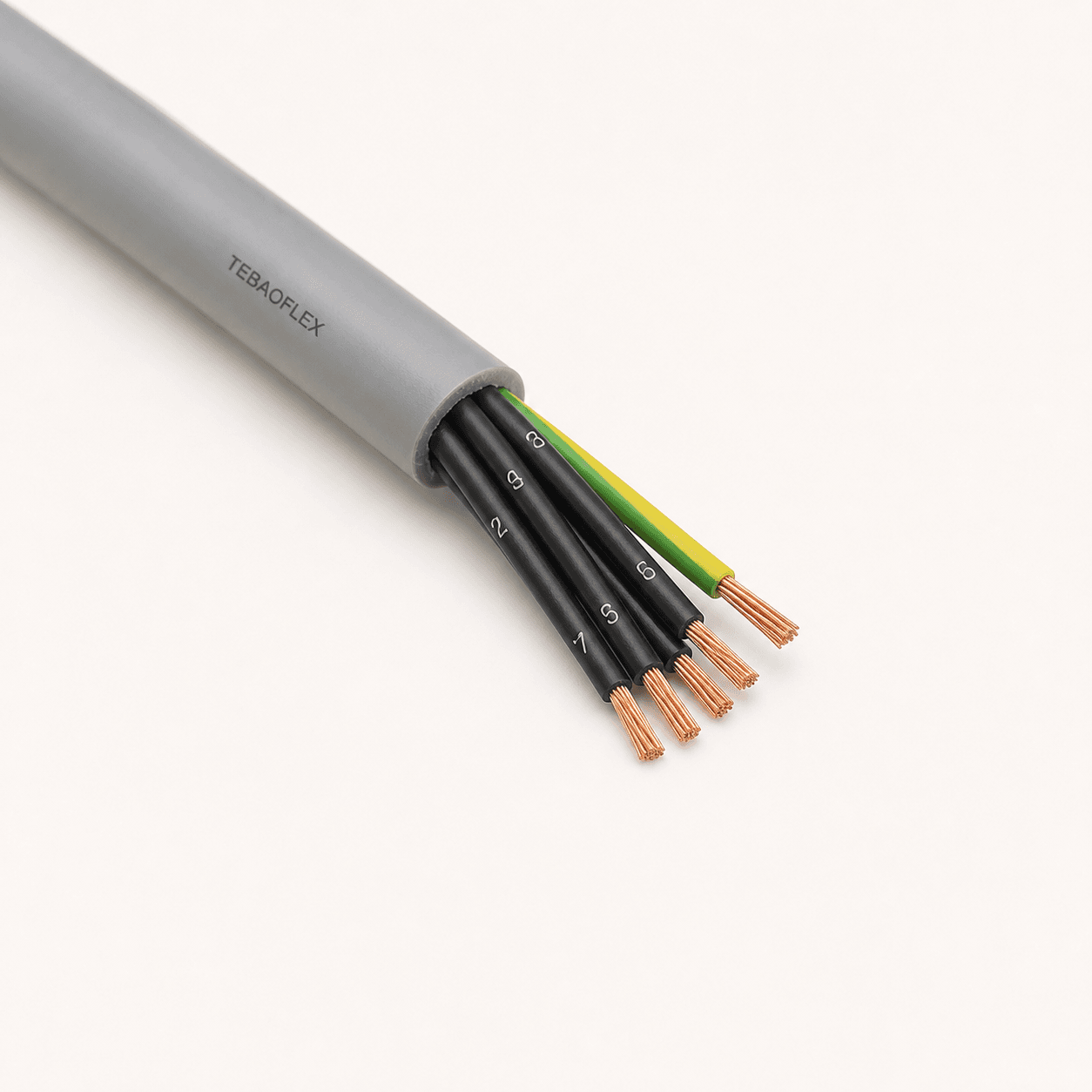 JZ-602 RC-PUR robotic drag chain control cable with TEBAOFLEX marking