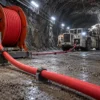 (N)3GHSSHCH Cable for Mobile Mining Equipment (N)3GHSSHCH 3.6/6 kV mining cable powering mobile tunneling equipment in an underground mine