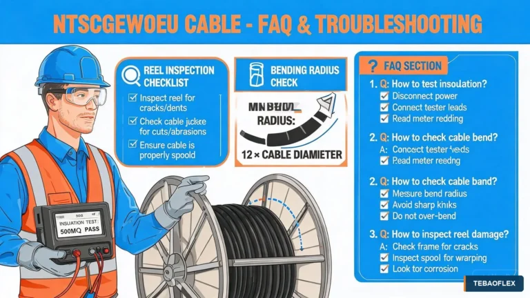 NTSGEWOEU cable maintenance and troubleshooting inspection for mining reeling systems