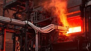 Silicone rubber high-temperature cables installed near industrial heating elements and furnace equipment