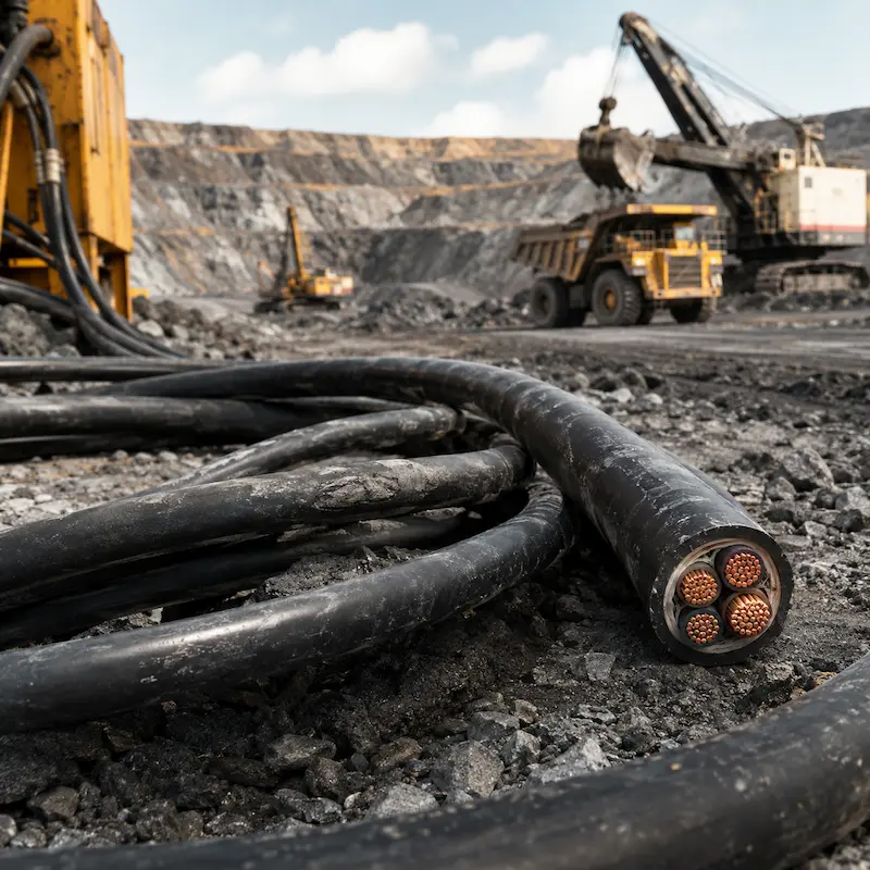 TEBAOFLEX heavy-duty mining cable for open-pit mining applications