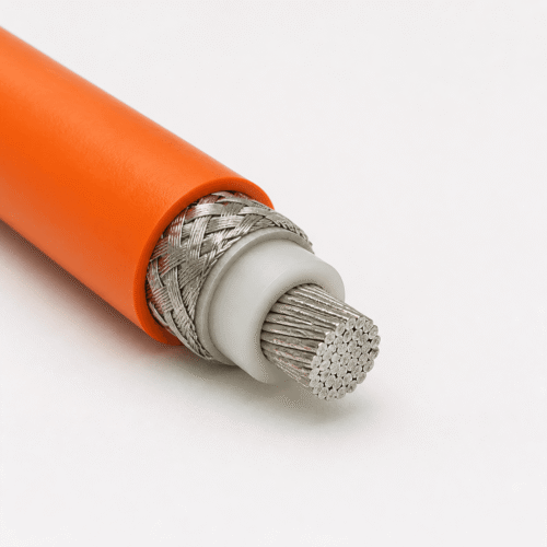 Type P 2kV Armored Single Conductor Marine Power Cable Type P 2kV Armored Single Conductor Marine Power Cable with tinned copper conductor, XLPO insulation and braid armor