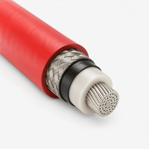 Type P 2kV-HD Armored Single Conductor Marine Power Cable with tinned copper conductor, XLPO insulation and braid armor