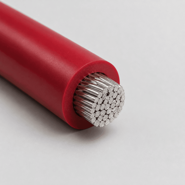 Type P 2kV-HD Single Conductor Marine Power Cable Red Type P 2kV-HD single conductor unarmored marine power cable with thick XLPO insulation and tinned copper conductor