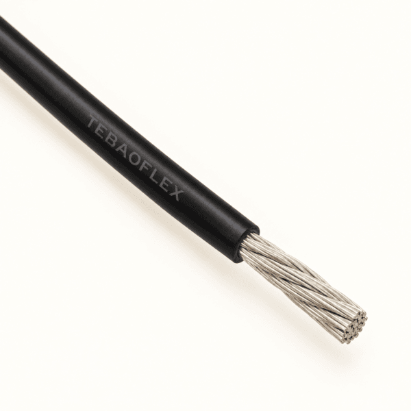 UL 10371 PFA 250°C 1000V High Temperature Wire UL 10371 black PFA insulated wire with silver stranded conductor
