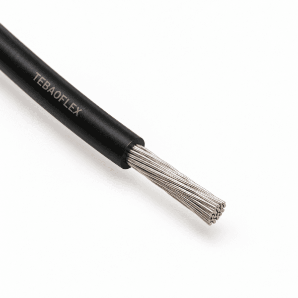 UL 3266 single-core black XLPE insulated wire with stranded tinned copper conductor