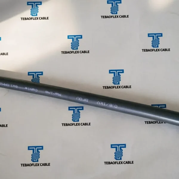 BFOU 0.6/1kV marine power cable identification printed on the black outer sheath