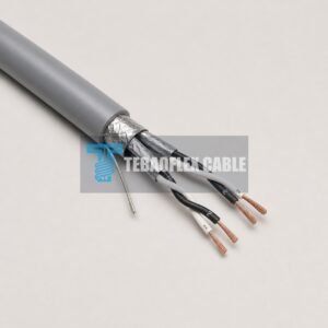 Illustrative screened instrumentation cable cutaway for oil and gas process-control selection