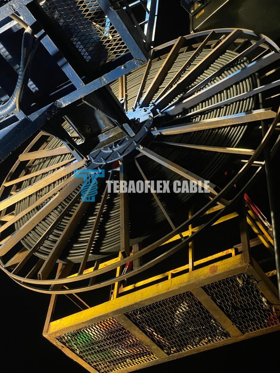Customer-supplied close view of the cable reel at the Hai Phong port project site