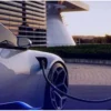 S1BZ5-F DC Fast Charging Application Electric vehicle connected to a DC fast charging station using an S1BZ5-F charging lead