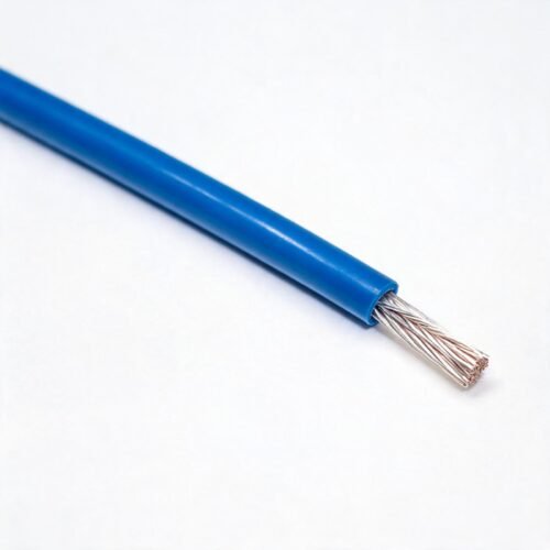 Blue single-core FEP insulated high-temperature wire with exposed stranded conductor