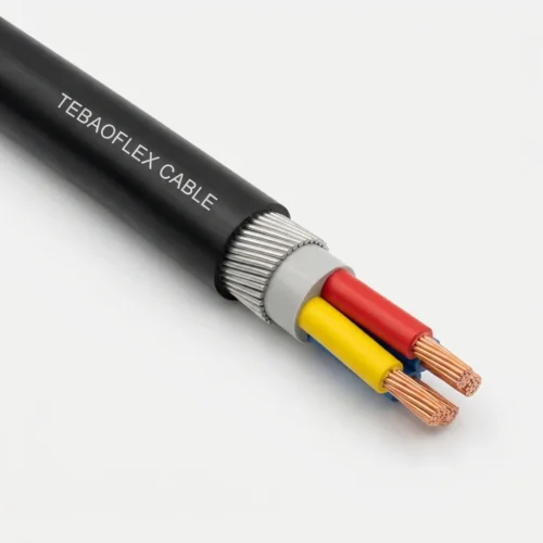 MGM-109-T1012-1014 Turkish TTK MGM Underground Mining Cable Studio Image TEBAOFLEX MGM 109 Type 1012, 1013 and 1014 600/1000V single galvanized steel wire armoured PVC mining power cable