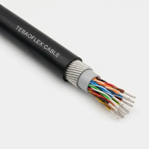 MGM-110-SIG-TEL Turkish TTK MGM Underground Mining Cable Studio Image TEBAOFLEX MGM 110 110V multi-core and multi-pair tinned copper PVC insulated galvanized steel wire armoured underground mine signal and telephone cable