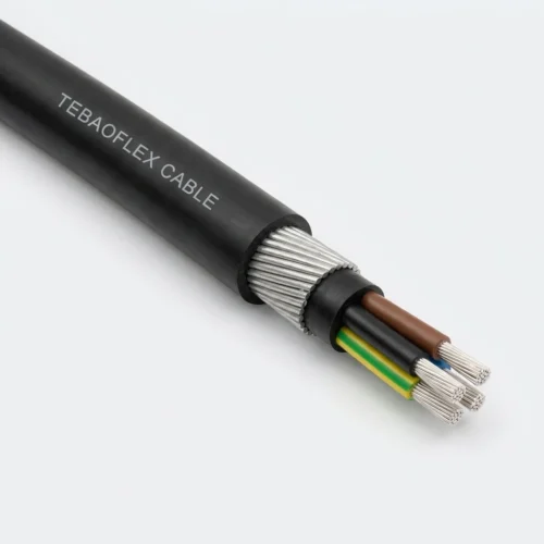 TEBAOFLEX MGM 112 Type E2, Type E4 and Type E5 660/1100V unscreened EPR insulated pliable galvanized steel rope armoured PCP underground mining cable