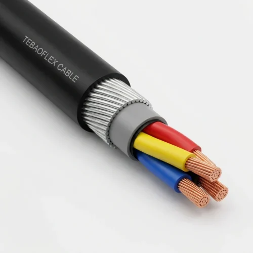 TEBAOFLEX MGM 118 Type 6010 3800/6600V 3-core PVC insulated single galvanized steel wire armoured underground mining feeder cable