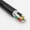 P14 MINING-VFD-2KV-3C3GGC Main Product Image TEBAOFLEX 2000V symmetrical 3+3+GC mining VFD power cable with tinned copper braid and foil shield, 3 EPDM power cores, 3 green grounds, yellow GC and black CPE jacket