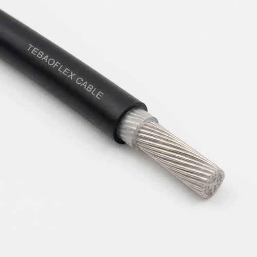 SAE J1128 TXL Anti-Capillary Water-Blocked Automotive Wire TEBAOFLEX SAE J1128 TXL anti-capillary water-blocked single-core automotive wire with thin-wall black XLPE insulation, 19-strand tinned copper conductor, and translucent inter-strand silica silicone blocking compound