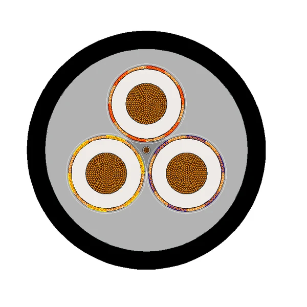 Cross-section diagram of TEBAOFLEX AS/NZS 2802 Type 409 Class 2 composite screened trailing mining cable