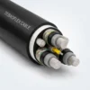 P08 TYPE-SHD-CGC-2KV-5KV Main Product Image TEBAOFLEX Type SHD-CGC 2kV and 5kV center ground-check longwall mining cable with central 16 AWG yellow GC pilot, 3 braided EPR power cores and black CPE jacket