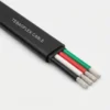 P11 TYPE-W-FLAT-2KV Main Product Image TEBAOFLEX Type W Flat 2kV shuttle-car mining cable with parallel color-coded EPR power cores, tinned copper strands and flat mold-cured black CPE jacket