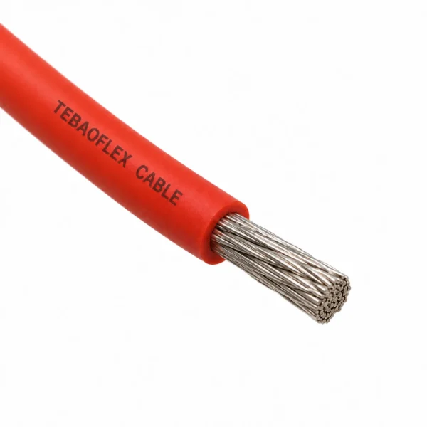 TEBAOFLEX UL 3239 Style 3 kV 200°C Silicone High-Voltage Wire TEBAOFLEX UL 3239 style 3 kV 200°C single-core red silicone high-voltage lead wire with stranded nickel-plated copper conductor